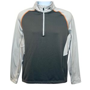 KJUS Men Diamond Fleece Half Zip Pullover Gray Silver MG25-B01 Size 48/Small